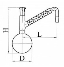 Колба 250 мл с дефлегматором (эскиз 2-162)