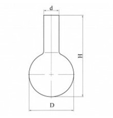 Колба круглодонная с цилиндрической горловиной К-2-500-34, ТС