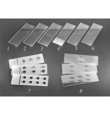 Стекло предметное СП-7107, 76*26±1,0 мм, толщ. 1,0±0,1 мм, со шлифованными краями и 2-х сторонней полосой для записи