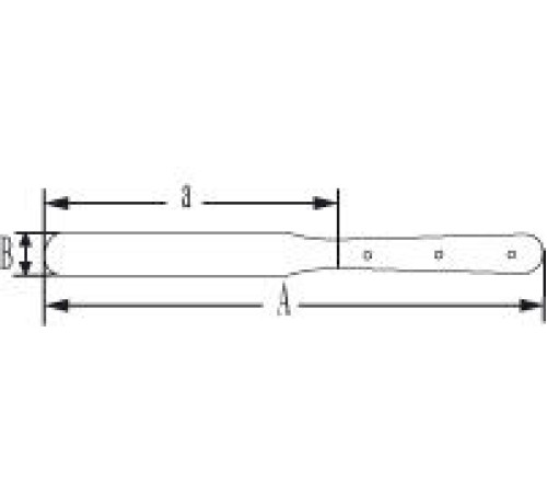 Шпатель Bochem с деревянной ручкой, длина 230 мм, ширина 20 мм, нержавеющая сталь