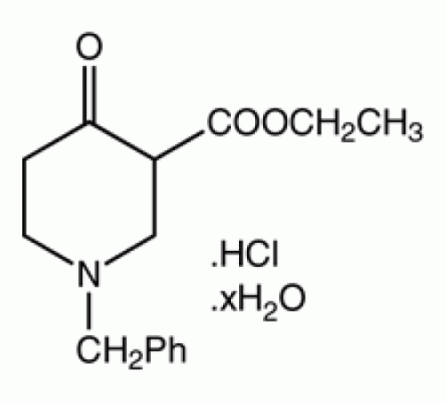 1-Бензил-3-этоксикарбонил-4-пиперидон гидрохлорид гидрат, 97%, около 10% воды, Alfa Aesar, 10 г